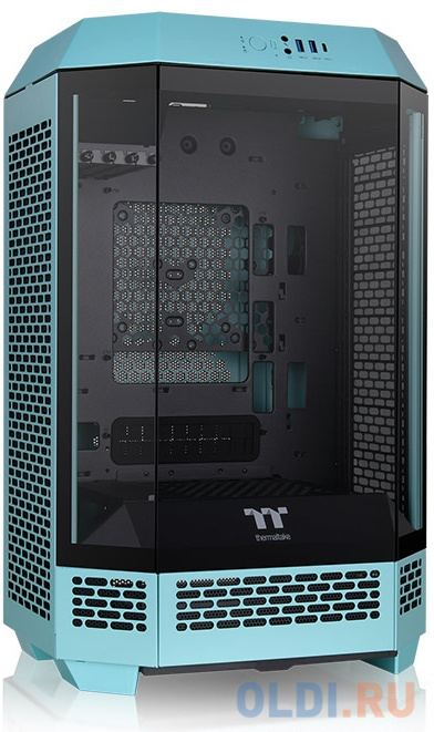 Корпус Thermaltake The Tower 300 Turquoise голубой без БП miniITX 7x120mm 5x140mm 2xUSB3.0 audio bott PSU в Москвe