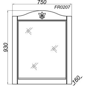 Зеркало Aqwella Франческа 75x93 белое (FR0207)