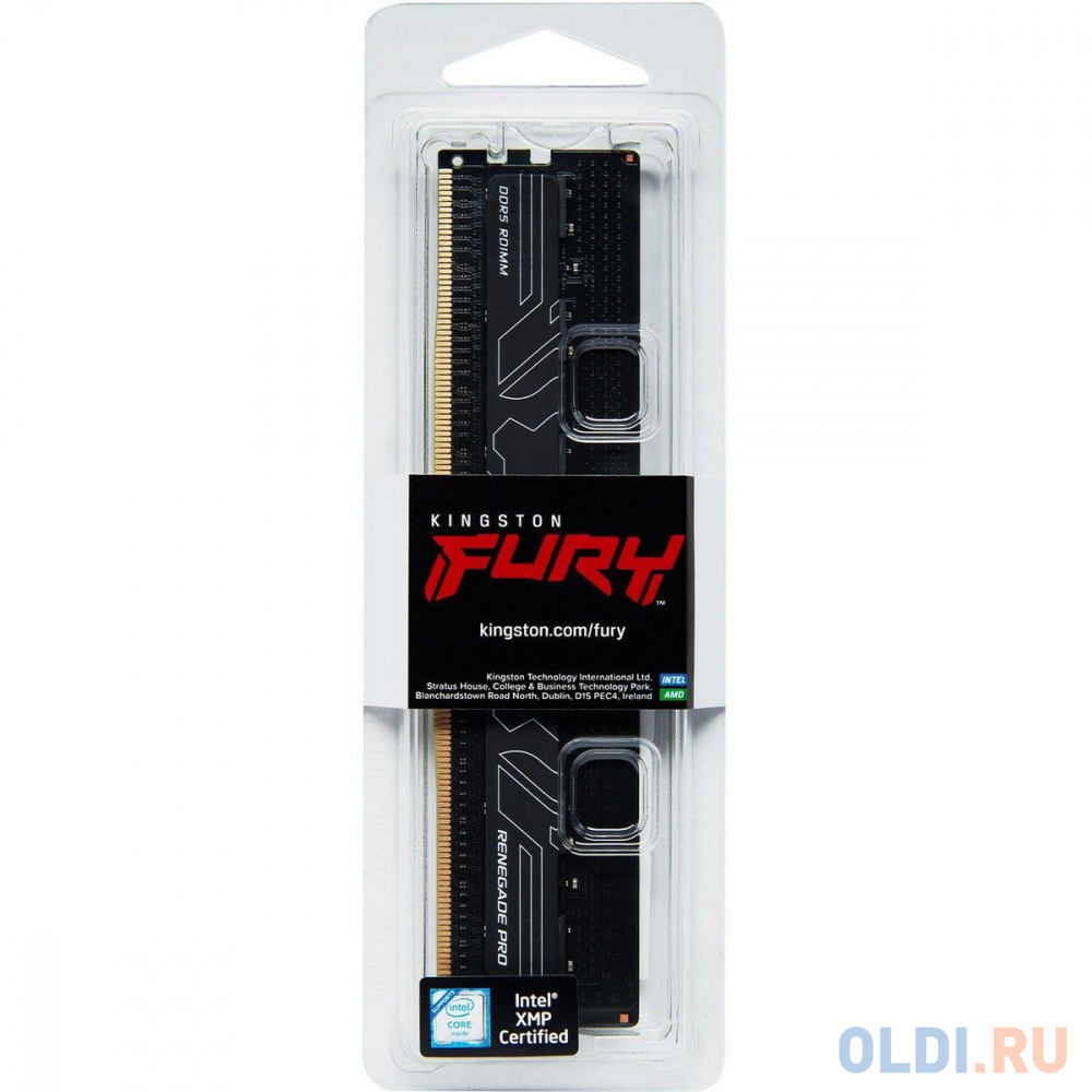 Модуль памяти Kingston 16GB DDR5 6000 FURY Renegade Pro RDIMM Black XMP ECC Registered DIMM (Single Module) 1RX8 32-38-38 1.35V 288-pin 16Gbit