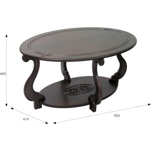 Стол журнальный Мебелик Овация (М) темно-коричневый (829)
