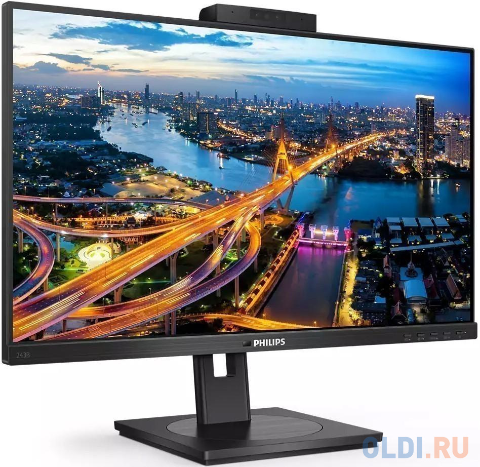 Монитор 23.8" Philips 243B1JH/00 черный IPS 1920x1080 250 cd/m^2 4 ms HDMI DisplayPort LAN Аудио USB USB Type-C в Москвe