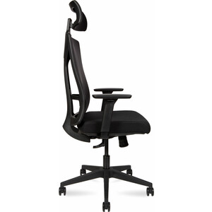 Офисное кресло NORDEN Бостон 8001A black 3D черная сетка / черная ткань / черный пластик