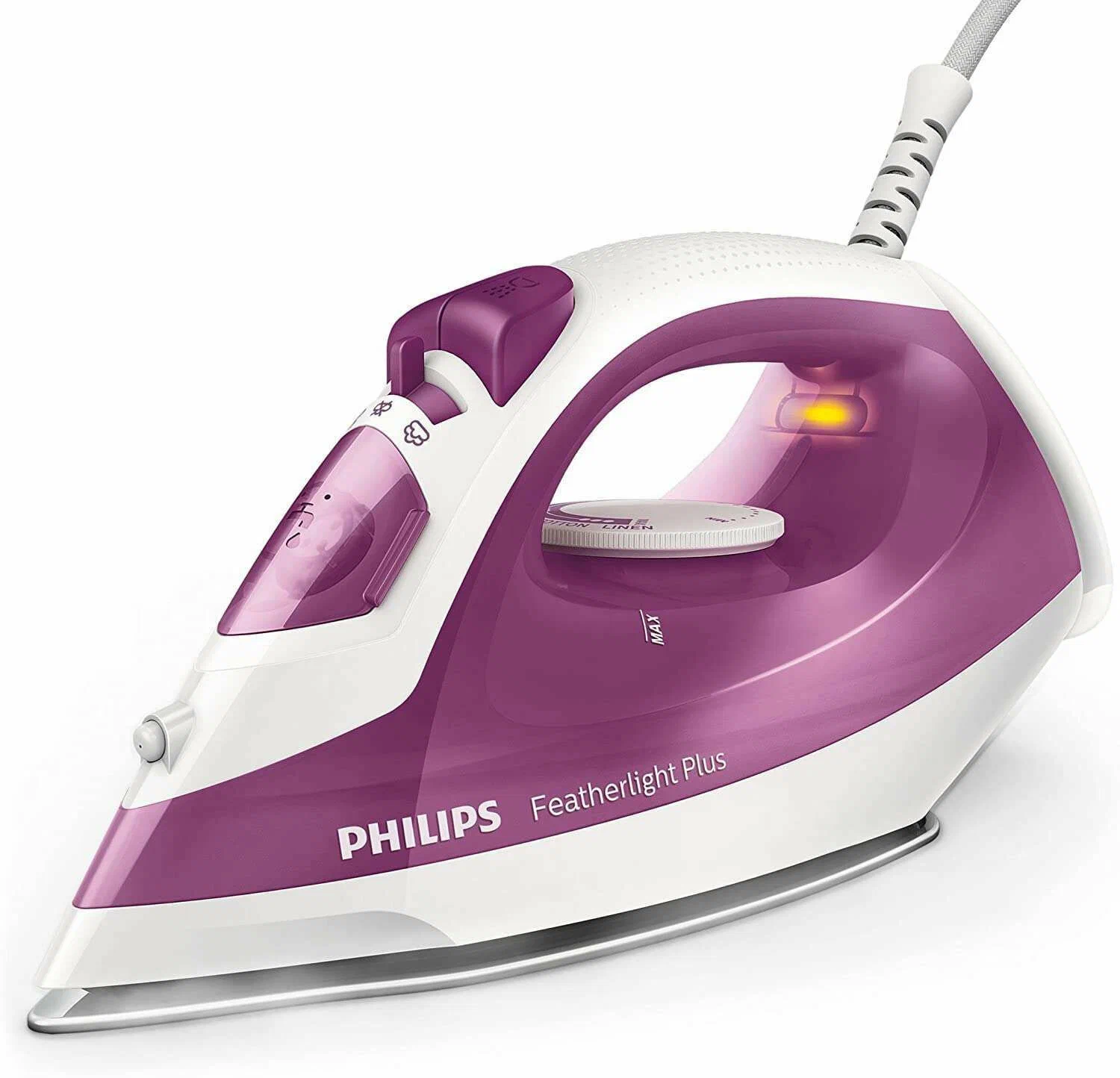 Утюг Philips Featherlight Plus GC1426/30 1.4 кВт, длина шнура 2 м, фиолетовый/белый (GC1426/30)