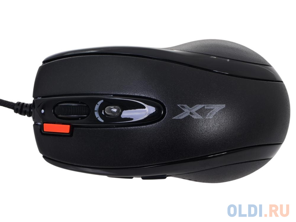 Мышь A4Tech X-710BK USB Black 6 кн, 1кл-кн, 2000 dpi