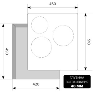 Электрическая варочная панель Lex EVH 431 BL
