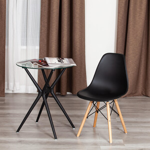 Стул TetChair CINDY (EAMES) (mod. 1801) / 1 шт. в упаковке, дерево бук/металл/сиденье пластик, Black (черный)