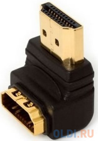 Переходник HDMI- HDMI 5bites позолоченные контакты г-образный HA1005