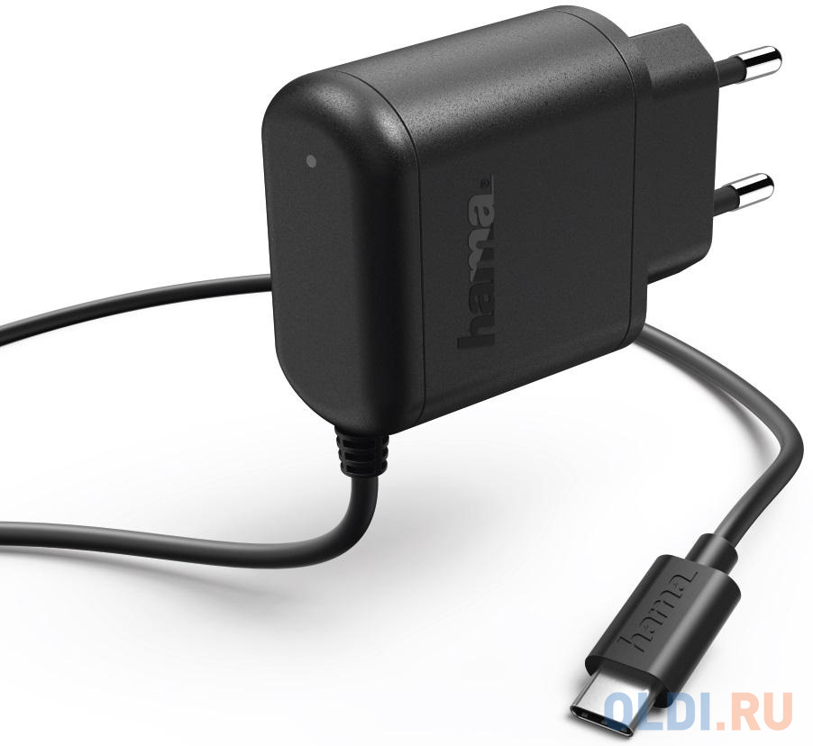 Сетевое зарядное устройство HAMA H-173617 3 А USB-C черный
