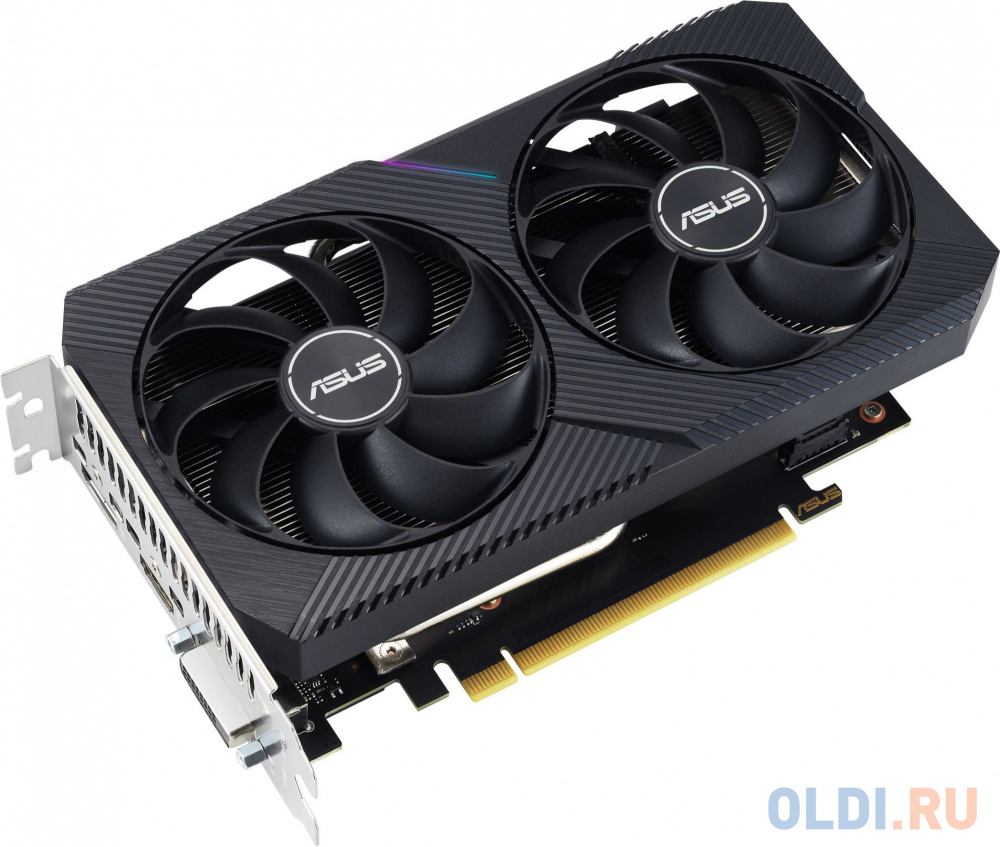 Видеокарта Asus PCI-E 4.0 DUAL-RTX3050-O8G-V2 NVIDIA GeForce RTX 3050 8192Mb 128 GDDR6 1822/14000 HDMIx1 DPx3 HDCP Ret