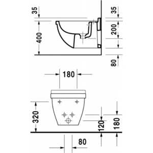 Биде подвесное Duravit Starck 3 36х54 см (2230150000)