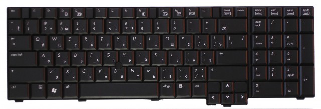 Клавиатура Twister для HP Elitebook 8730W (With Point Stick) RU, Black (KB-1507R)