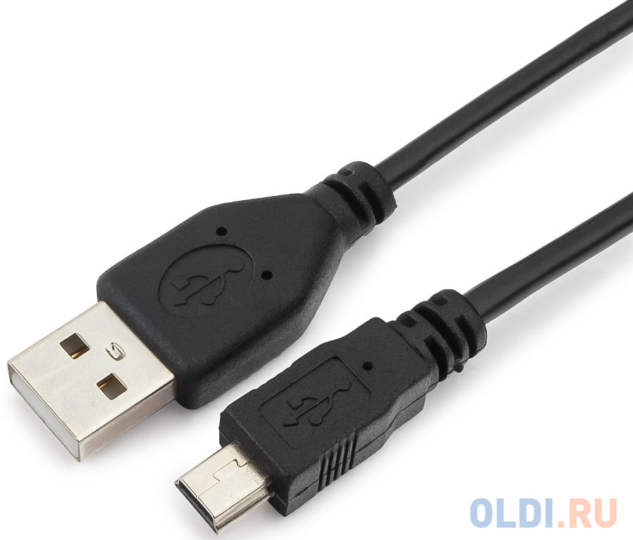 Кабель miniUSB 1.8м Гарнизон круглый черный