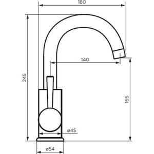 Смеситель для раковины Dorff Logic (D3002101SS)