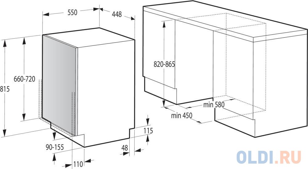 Посудомоечная машина Gorenje GV520E10 белый