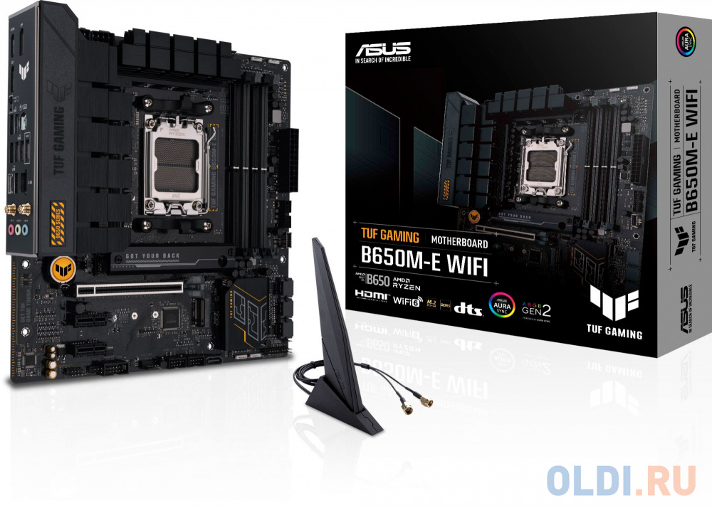 Материнская плата Asus TUF GAMING B650M-E WIFI SocketAM5 AMD B650 4xDDR5 mATX AC`97 8ch(7.1) 2.5Gg RAID+HDMI+DP