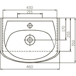 Тумба под раковину Corozo Орфей 45 белая (SD-00000384)