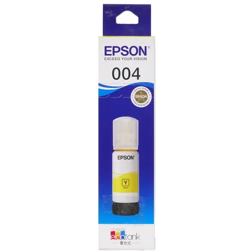 Чернила Epson 004, 100 мл, желтый, оригинальные для Epson L3258 / L3218 / L1218 (C13T00U480)