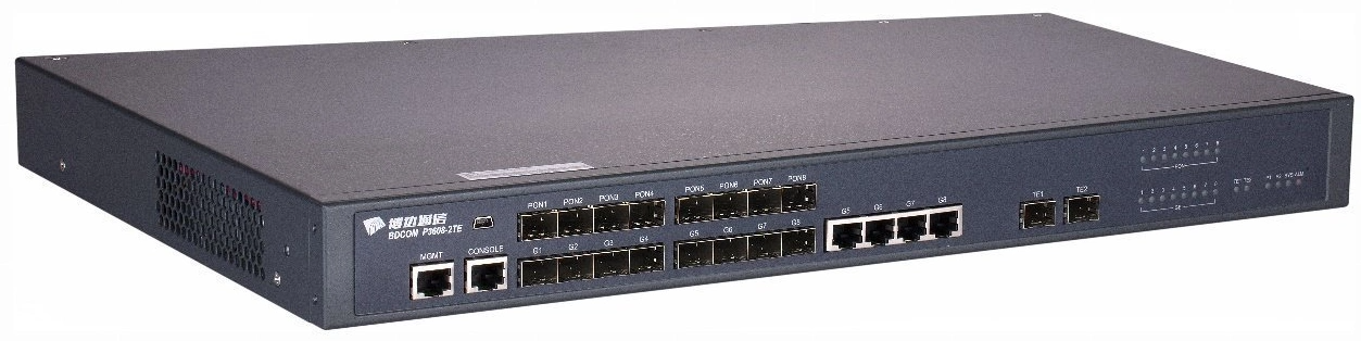 Абонентский терминал (OLT) BDCOM 3608B, WAN (GPON SFP) 8x1 Гбит/с, LAN 4x1 Гбит/с (P3608B-2AC)