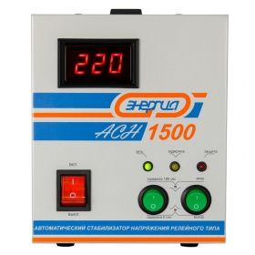 Стабилизатор напряжения Энергия АСН-1500, 1500 VA, 1.05 кВт, EURO, белый (Е0101-0125)
