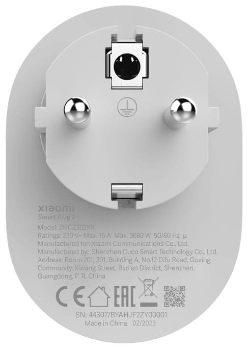 Розетка умная Xiaomi Smart Power Plug 2, Белый