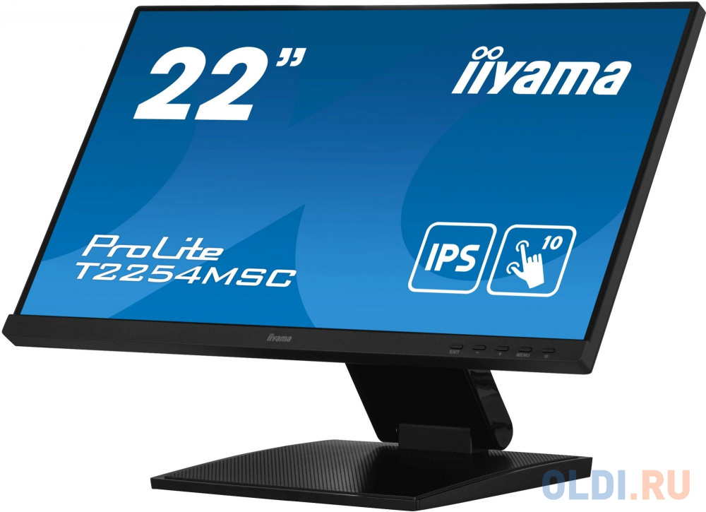 Монитор Iiyama 21.5" ProLite T2254MSC-B1AG черный IPS LED 16:9 HDMI M/M глянцевая HAS 250cd 178гр/178гр 1920x1080 60Hz DP FHD USB Touch 4.9кг