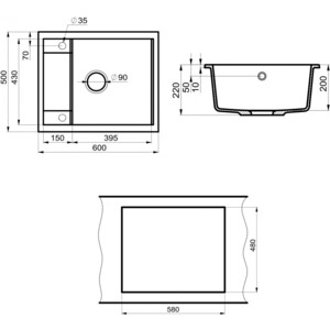 Кухонная мойка Point Римо 60 серая (PN3010AL)