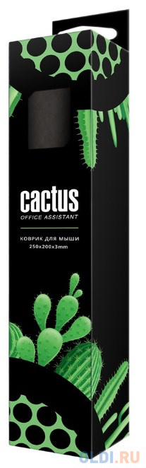 Коврик для мыши Cactus CS-MP-D01M Средний черный 300x250x3мм в Москвe