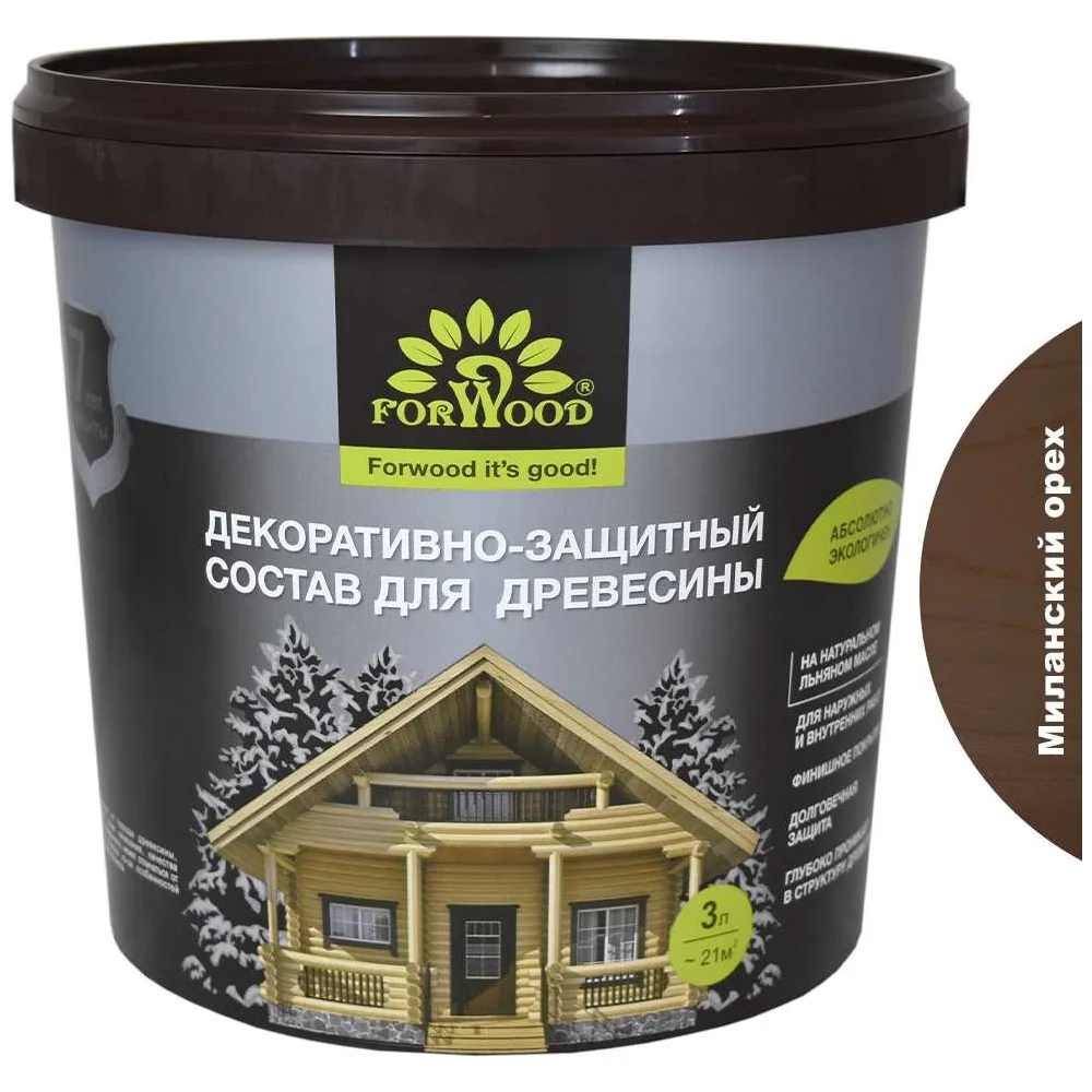 Декоративно-защитный состав для древесины Forwood