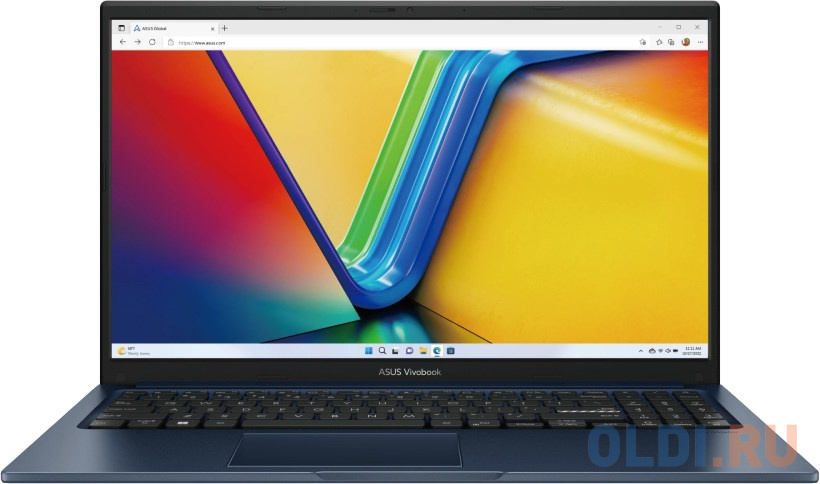 Ноутбук Asus Vivobook 15 X1504ZA-BQ1144 Core i3 1215U 16Gb SSD512Gb Intel UHD Graphics 15.6&quot; IPS FHD (1920x1080) noOS blue WiFi BT Cam (90NB1021-