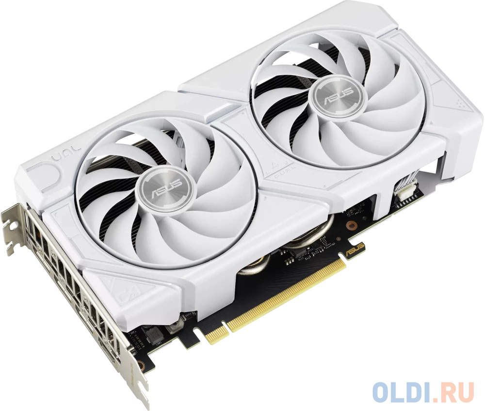 Видеокарта/ VGA ASUS NVIDIA GeForce DUAL-RTX4060-O8G-EVO-WHITE 8GB, GDDR6/128-bit, PCIe 4.0, 1xHDMI 2.1a, 3xDP, 2.5-slot 90YV0JCB-M0NA00