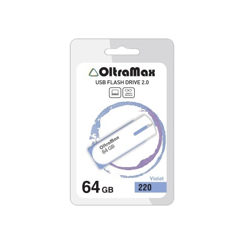 Флешка 64Gb USB 2.0 OltraMax 220, фиолетовый (OM-64GB-220-Violet)