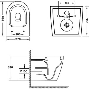 Комплект унитаза Grossman GR-4411 DuofixBasic Delta тонкий микролифт, белый, клавиша хром