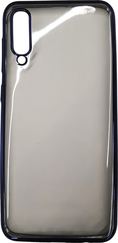 Чехол-накладка ONEXT для смартфона Samsung Galaxy A30s/A50/A50s, Силикон, Прозрачный, Синяя рамка, 70824