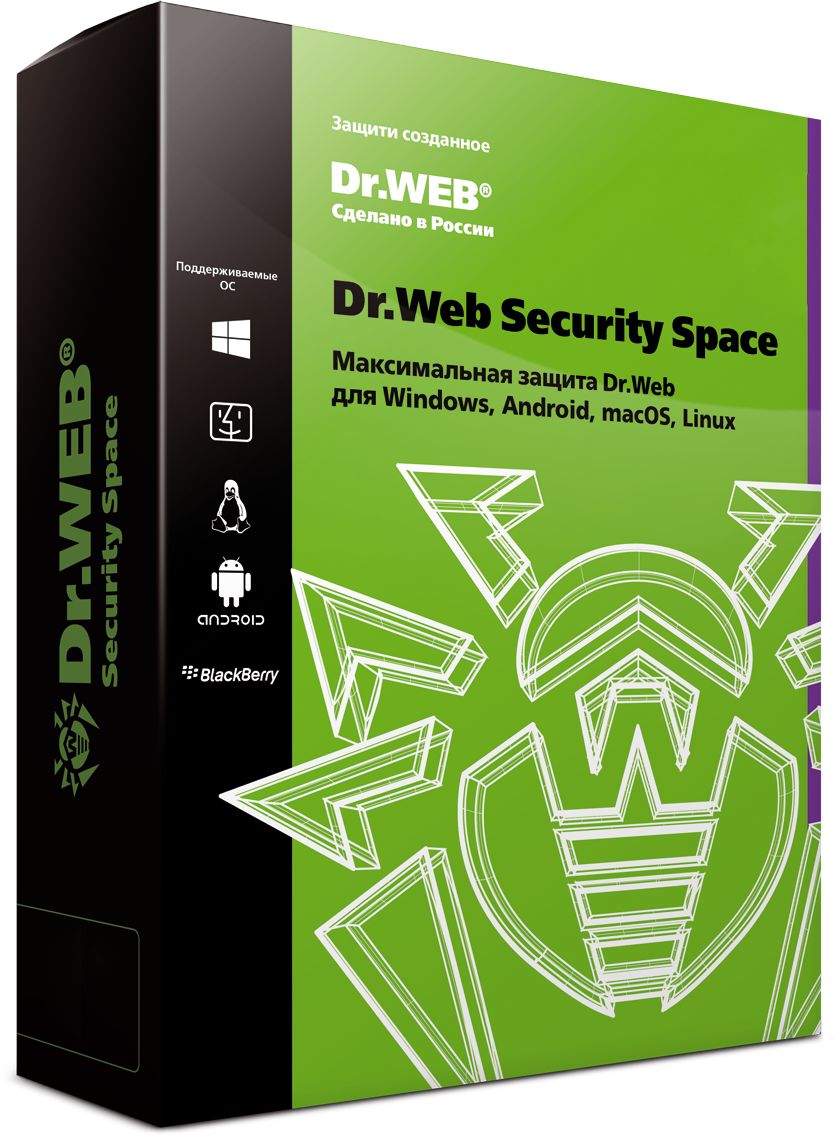 Антивирус DrWeb Security Space продление на 2 года на 1 ПК [LHW-BK-24M-1-B3] (электронный ключ) в Москвe