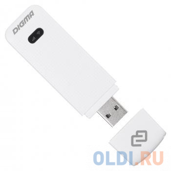 Модем 3G/4G Digma Dongle USB Wi-Fi Firewall +Router внешний белый в Москвe