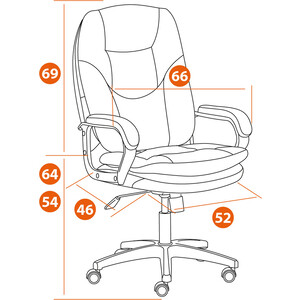 Кресло TetChair Comfort LT (22) флок розовый 137