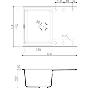 Кухонная мойка Omoikiri Sakaime 68 PL платина (4993193)