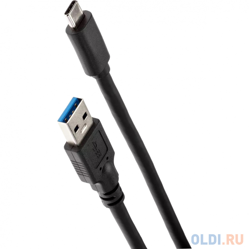 Кабель USB Type C USB 3.0 2м VCOM Telecom ACU401-2M круглый черный