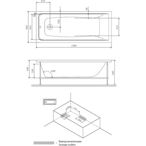 Акриловая ванна Am.Pm Gem 150x70 (W90A-150-070W-A1)