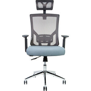 Офисное кресло NORDEN Гарда SL L-035S-0-10-206 белый пластик / серая сетка / серая сидушка
