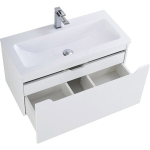 Тумба с раковиной BelBagno Etna-M 80х38 Bianco Lucido (ETNA-M-800/380-1C-SO-BL, BB800/380-LV-MR-ETN)