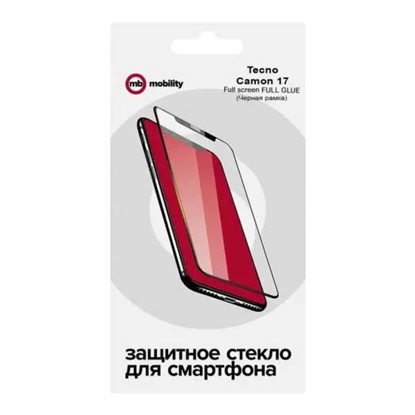 Стекло защитное mObility для Tecno Camon 17p Full Screen Full Glue Black УТ000026956