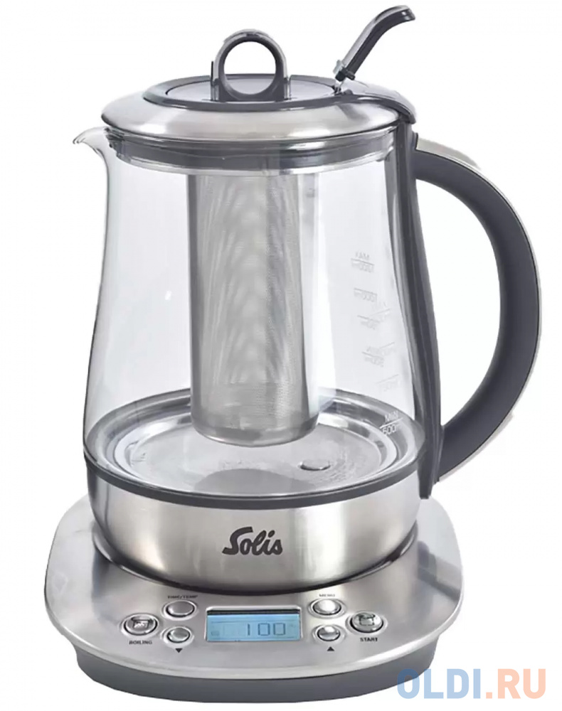 Чайник заварочный Solis Tea Kettle Digital 1400 Вт прозрачный 1.2 л металл/стекло в Москвe