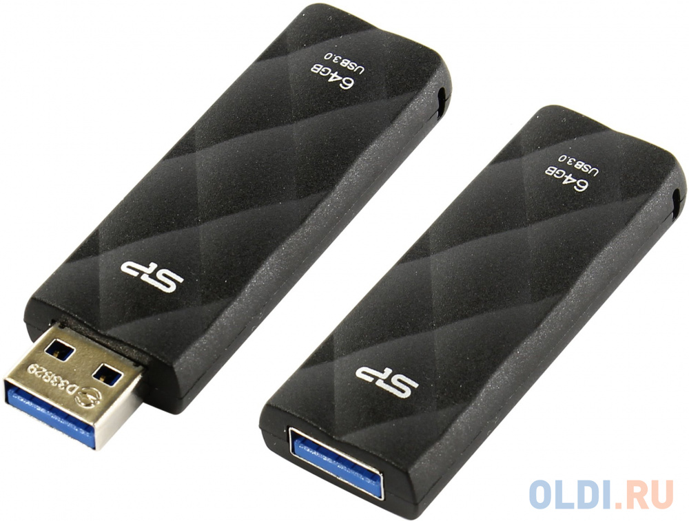 Внешний накопитель 64GB USB Drive <USB 3.0 Silicon Power Blaze B20 Black (SP064GBUF3B20V1K)