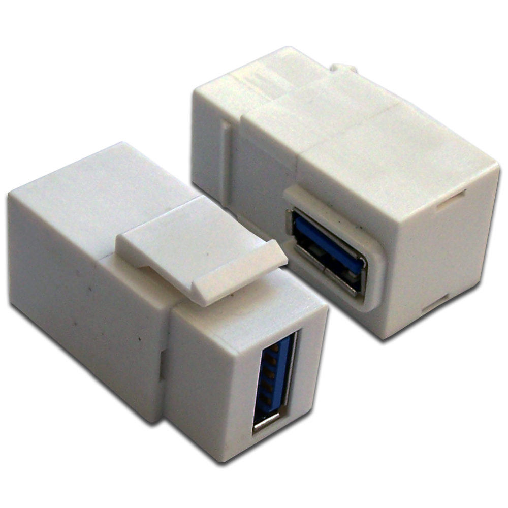Модуль Keystone Lanmaster 90 градусов, USB 3.0, 1шт., белый (LAN-OK-USB30-AA/V-WH)