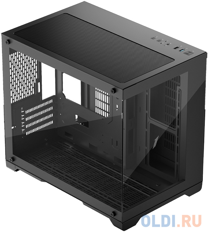 Корпус microATX 1stPlayer MEGAVIEW MV6-T Без БП чёрный