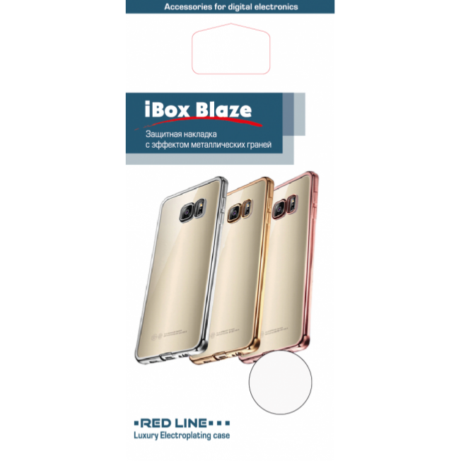 Чехол-накладка Red Line iBox Blaze для смартфона Xiaomi Redmi 3/3s/3 Pro, силикон, прозрачный/золотистый