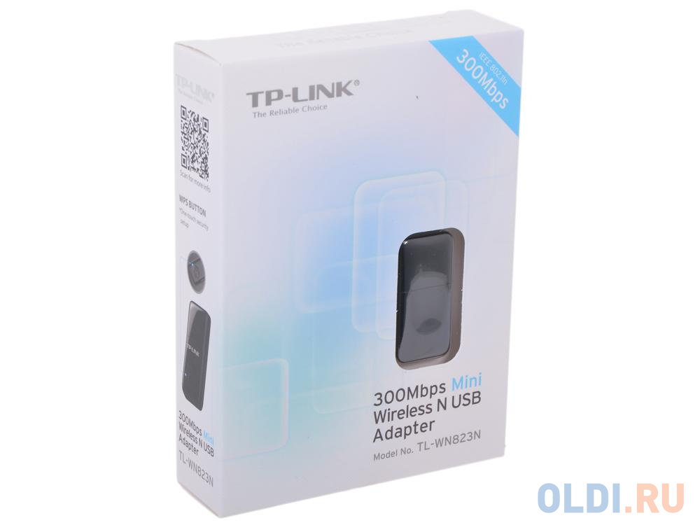 Адаптер TP-Link TL-WN823N Беспроводной мини сетевой USB-адаптер серии N, скорость передачи данных до 300 Мбит/с