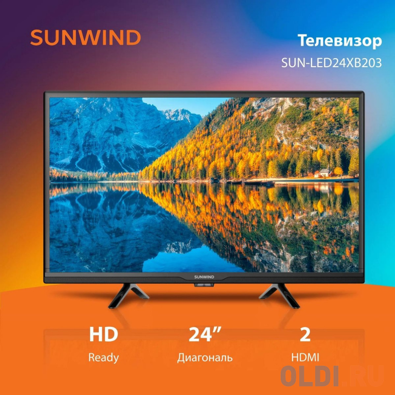 24" Телевизор SunWind SUN-LED24XB203, HD, черный