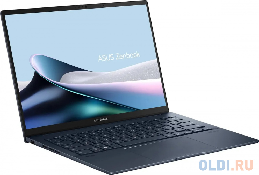 Ноутбук Asus Zenbook 14 OLED UX3405MA-QD992 Core Ultra 9 185H 16Gb SSD512Gb Intel Arc 14" OLED FHD+ (1920x1200) noOS blue WiFi BT Cam Bag (90NB11